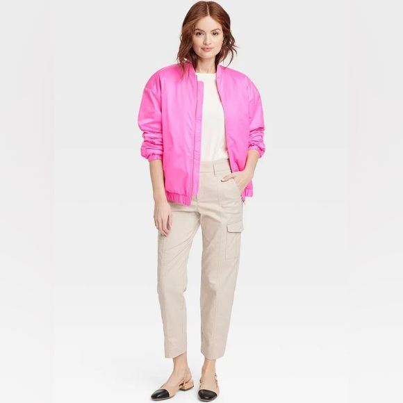 NWOT A New Day Pink Bomber Jacket - Picture 3 of 3